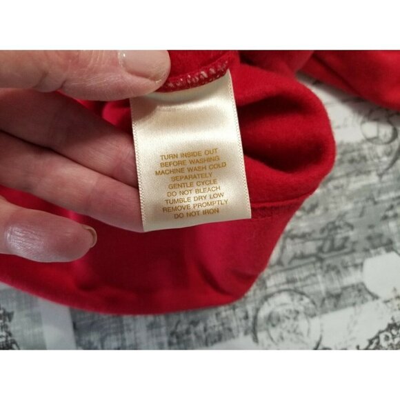 Bobbie Brooks Womens Ugly Holiday Christmas Card Red Sweatshirt Size Medium 8/10 - Picture 5 of 5